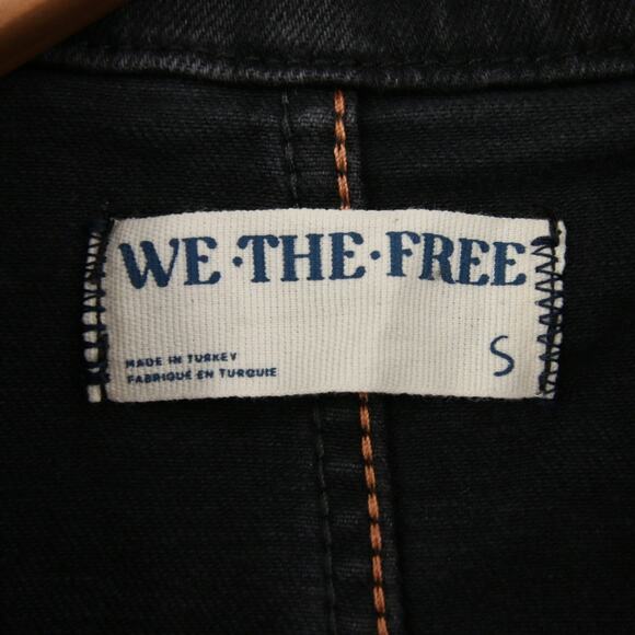 Free People We The Free Jayde Flare Jumpsuit Black Mamba NWT Denim Size S - Picture 10 of 11